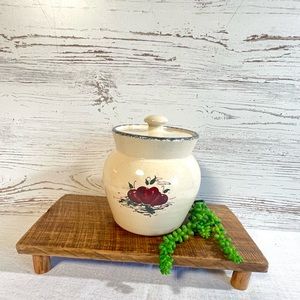 Vintage Casey pottery canister apples jar storage decor